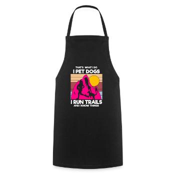 Trail Runner Running Jogging Jogger I Gift - Cooking Apron - black - Front - AI Model Male 185 dark (185cm)