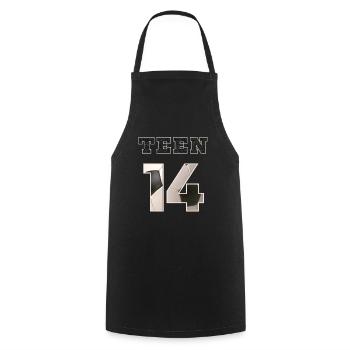 Fussball TEEN 14 Soccer - Cooking Apron - black - Front - AI Model Male 185 dark (185cm)