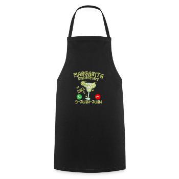 Margarita Emergency Call 9-Juan-Juan Cinco De Mayo - Cooking Apron - black - Front - AI Model Male 185 dark (185cm)
