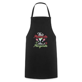Cette Mamacita a besoin d’une fête Margarita Cinco de May - Tablier de cuisine - noir - Devant - AI Model Male 185 dark (185cm)