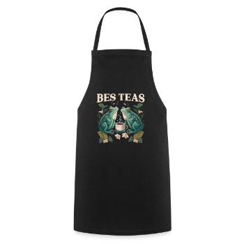 Cottagecore Mushroom Aesthetic Nature Conservation - Cooking Apron - black - Front - AI Model Male 185 dark (185cm)