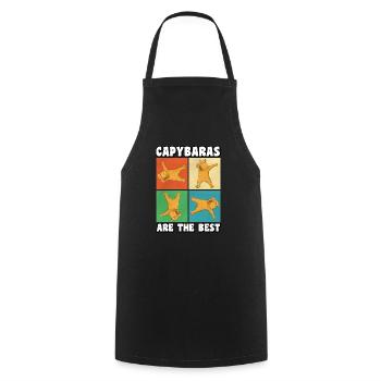 Capybaras are the best - Cooking Apron - black - Front - AI Model Male 185 dark (185cm)