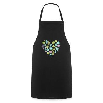 Succulent Cactus Succa Lover Heart Plant - Tablier de cuisine - noir - Devant - AI Model Male 185 dark (185cm)
