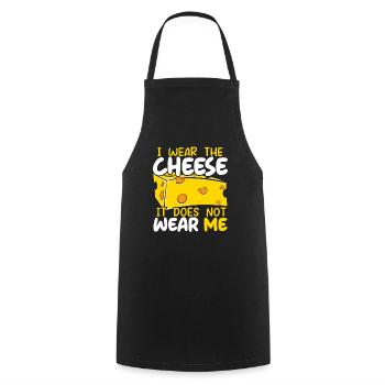Je porte le fromage Il ne me porte pas de nourriture au fromage - Tablier de cuisine - noir - Devant - AI Model Male 185 dark (185cm)