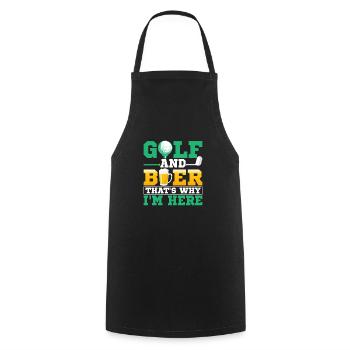Golf And Beer That's Why I'm Here Par Tee Golfing - Cooking Apron - black - Front - AI Model Male 185 dark (185cm)