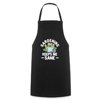 Gardening keeps me sane Nature lover - Cooking Apron - black - Front - AI Model Male 185 dark (185cm)