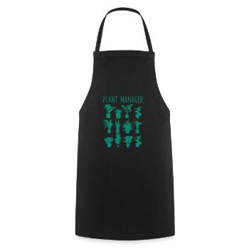 Plant Manager Funny Gardening Cook Plant - Cooking Apron - black - Front - AI Model Male 185 dark (185cm)