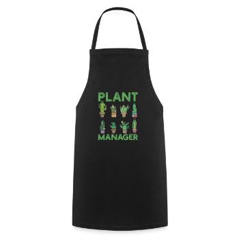 Plant Manager Funny Gardening Cook Plant - Cooking Apron - black - Front - AI Model Male 185 dark (185cm)