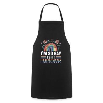 Droits des homosexuels Mois de la fierté arc-en-ciel LGBTQ Gay Pride - Tablier de cuisine - noir - Devant - AI Model Male 185 dark (185cm)