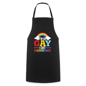 Gay Rights Rainbow Pride Month LGBTQ Gay Pride - Kochschürze - Schwarz - Vorne - AI Model Male 185 dark (185cm)