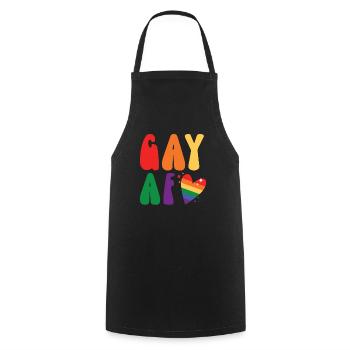Gay Rights Rainbow Pride LGBTQ Gay Pride Parade - Kochschürze - Schwarz - Vorne - AI Model Male 185 dark (185cm)