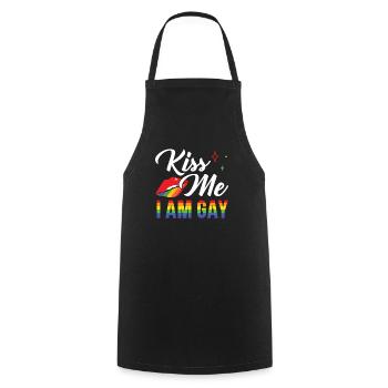 Gay Rights Rainbow Pride LGBTQ Gay Pride Parade - Kochschürze - Schwarz - Vorne - AI Model Male 185 dark (185cm)