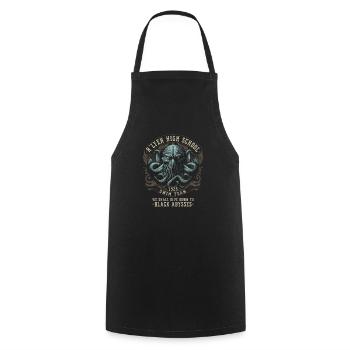 Cthulhu R'lyeh High School Swim Team, Cosmic - Kochschürze - Schwarz - Vorne - AI Model Male 185 dark (185cm)