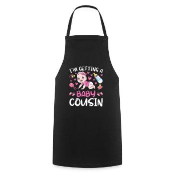 I'm Getting A Baby Cousin Baby Team Gender Reveal - Cooking Apron - black - Front - AI Model Male 185 dark (185cm)
