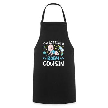 I'm Getting A Baby Cousin Baby Team Gender Reveal - Cooking Apron - black - Front - AI Model Male 185 dark (185cm)