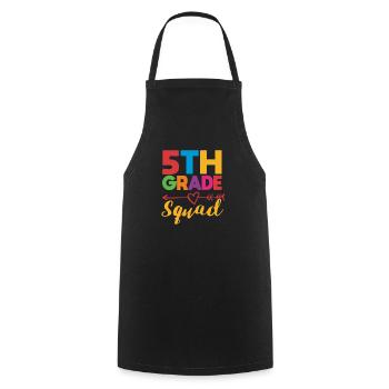 5th Grade Squad Teacher Fifth Student Team Back - Cooking Apron - black - Front - AI Model Male 185 dark (185cm)