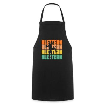 Bergsteigen Bouldern Klettern Kletterer - Kochschürze - Schwarz - Vorne - AI Model Male 185 dark (185cm)