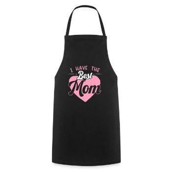 Motherhood Mommy Best Mom Ever Mama Mothers Day - Cooking Apron - black - Front - AI Model Male 185 dark (185cm)
