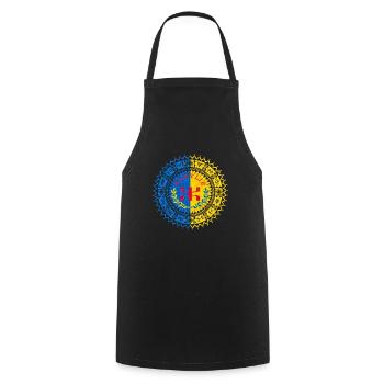 DRAPEAU DE KABYLIE IMAZIGHEN - Tablier de cuisine - noir - Devant - AI Model Male 185 dark (185cm)