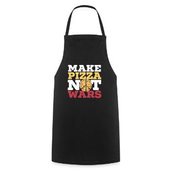 Make Pizza Not Wars Pizza Lover Italian Food - Cooking Apron - black - Front - AI Model Male 185 dark (185cm)