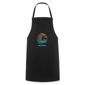 Melbourne Australien Cooler Souvenir-Urlaub - Kochschürze - Schwarz - Vorne - AI Model Male 185 dark (185cm)