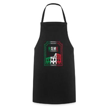 Rome Colosseum Rome Colosseum Souvenir Italy - Cooking Apron - black - Front - AI Model Male 185 dark (185cm)