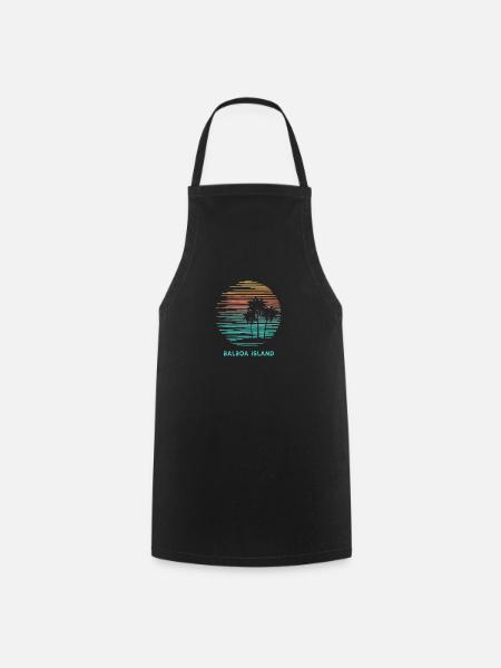 Balboa Island Kalifornien Cooler Souvenir-Urlaub - Kochschürze - Schwarz