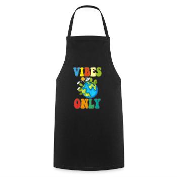 Vibes Only - Cooking Apron - black - Front - AI Model Male 185 dark (185cm)