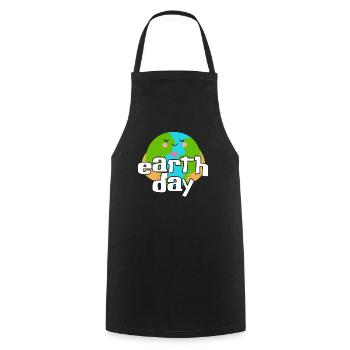 Jour de la Terre - Tablier de cuisine - noir - Devant - AI Model Male 185 dark (185cm)