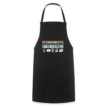 Economist Economics Teacher Job Profession Economy - Cooking Apron - black - Front - AI Model Male 185 dark (185cm)