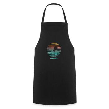 Floride Cool Souvenir Vacances Artistique - Tablier de cuisine - noir - Devant - AI Model Male 185 dark (185cm)