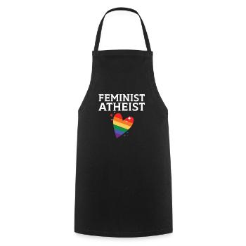 Atheismus Anti-Religion Agnostiker Freidenker Atheist - Kochschürze - Schwarz - Vorne - AI Model Male 185 dark (185cm)