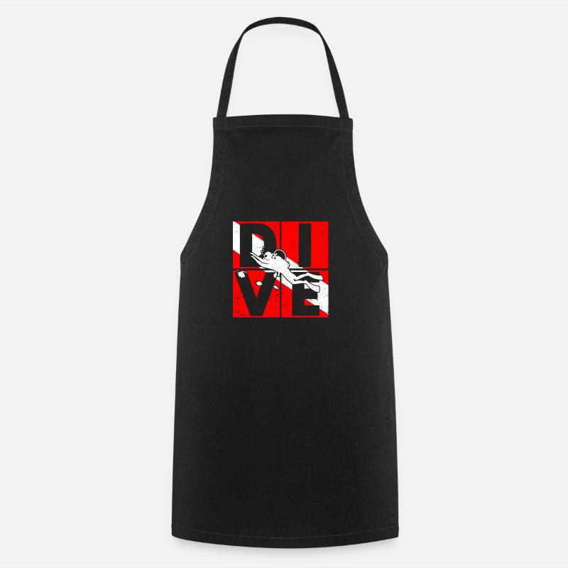 Plongée sous-marine Plongée plongée en apnée Snorkeling - Tablier de cuisine - noir