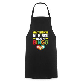 Bingo Player Bingo Caller Bing Lover Casino - Cooking Apron - black - Front - AI Model Male 185 dark (185cm)