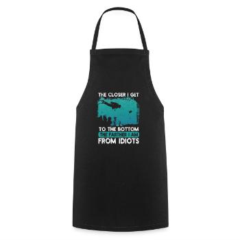 Plus je me rapproche de la raison, plus c’est drôle - Tablier de cuisine - noir - Devant - AI Model Male 185 dark (185cm)