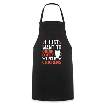 Éleveur de poulet Chuchoteur de poulet Animal de ferme - Tablier de cuisine - noir - Devant - AI Model Male 185 dark (185cm)