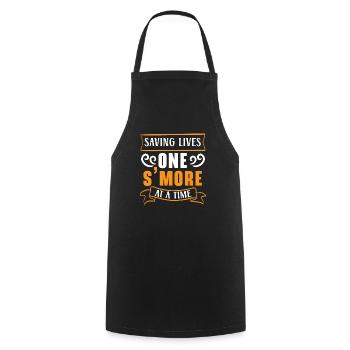 Camp Nurse Camping Nursing Registered Nurse Camper - Cooking Apron - black - Front - AI Model Male 185 dark (185cm)