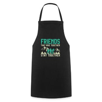 Hiking Couple Hiking Buddy Mountain Climbing Hiker - Cooking Apron - black - Front - AI Model Male 185 dark (185cm)