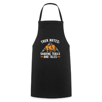 Hiking Couple Hiking Buddy Mountain Climbing Hiker - Cooking Apron - black - Front - AI Model Male 185 dark (185cm)