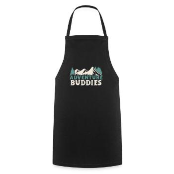Hiking Couple Hiking Buddy Mountain Climbing Hiker - Cooking Apron - black - Front - AI Model Male 185 dark (185cm)