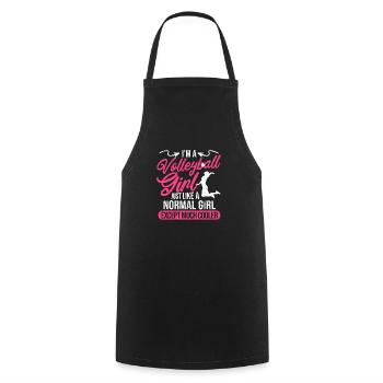 Je suis une fille de volley-ball Sport de plage amusant - Tablier de cuisine - noir - Devant - AI Model Male 185 dark (185cm)