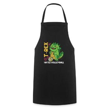 T-Rex déteste les joueurs de volleyball athlètes sports de loisir - Tablier de cuisine - noir - Devant - AI Model Male 185 dark (185cm)