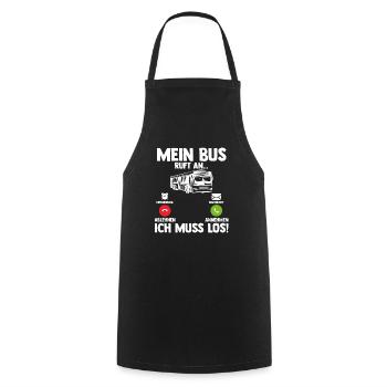 Bus Busfahrer - Kochschürze - Schwarz - Vorne - AI Model Male 185 dark (185cm)
