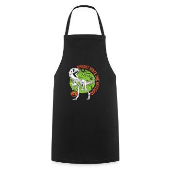 Dinosaur Halloween Trick Or Treat Dino Lover - Cooking Apron - black - Front - AI Model Male 185 dark (185cm)