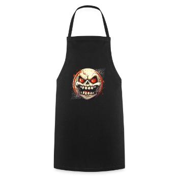 Baseball Halloween Trick Or Treat Baseball Player - Cooking Apron - black - Front - AI Model Male 185 dark (185cm)