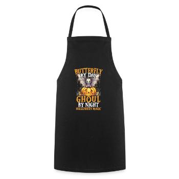 Butterfly Halloween Trick Or Treat Insect Lover - Cooking Apron - black - Front - AI Model Male 185 dark (185cm)