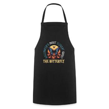 Butterfly Halloween Trick Or Treat Insect Lover - Cooking Apron - black - Front - AI Model Male 185 dark (185cm)