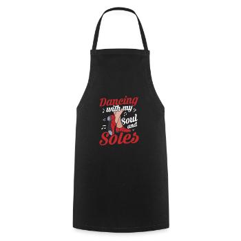 Danser avec mon âme et mes semelles Danseur de claquettes Tap Danc - Tablier de cuisine - noir - Devant - AI Model Male 185 dark (185cm)