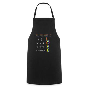 Alles, was Sie brauchen, ist eine Liebe zum LGBT Maths Pride Month - Kochschürze - Schwarz - Vorne - AI Model Male 185 dark (185cm)