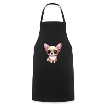 Adorable amour Chihuahua - Tablier de cuisine - noir - Devant - AI Model Male 185 dark (185cm)